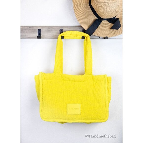 NEW Marc Jacobs Medium Golden Kiwi Monogram Tote Bag Shoulder Purse Handbag NWT